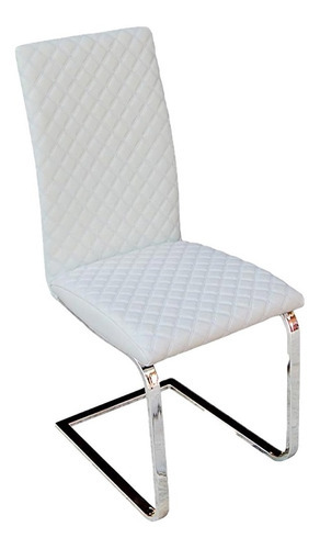 Silla Tc2327 - Blanco Color de la estructura de la silla Cromo Diseño de la tela Liso