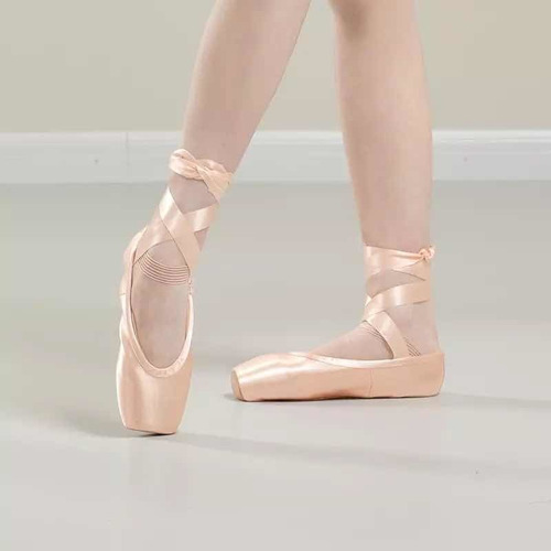 Zapatillas Ballet Rosa Satén Punta Pointe Baile Danza Mujer