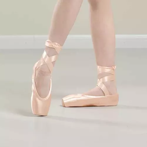 Zapatillas Ballet Rosa Satén Punta Pointe Baile Danza Mujer