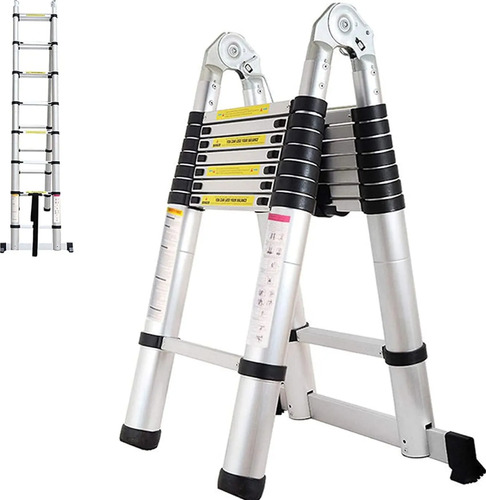 Escada Telescópica Dupla De Alumínio 5 Metros