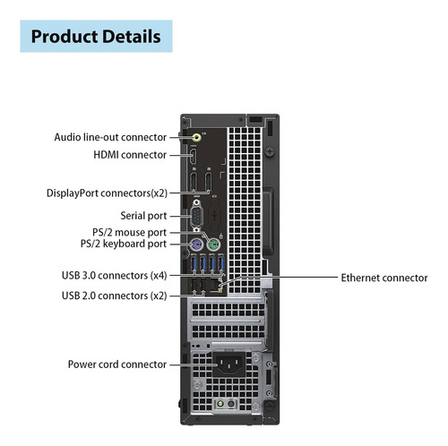 Pc Dell Optiplex 7050 Sff I5-6500t 16gb 512gb Ssd Monitor 24 (Reacondicionado)