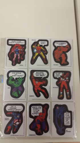 Lote De Figuritas Tarjetas Superheroes Marvel Retro X 40