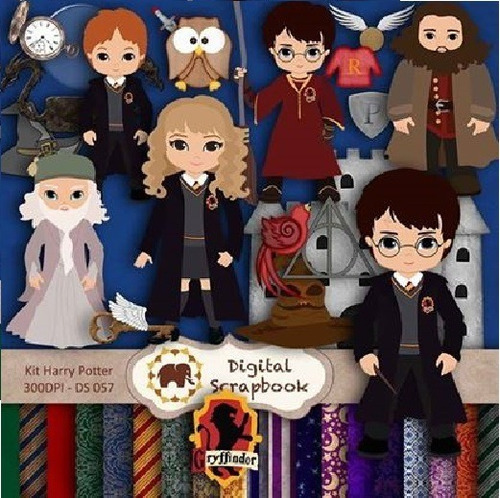Kit Digital Clipart Harry Potter Fondos Imagenes Png