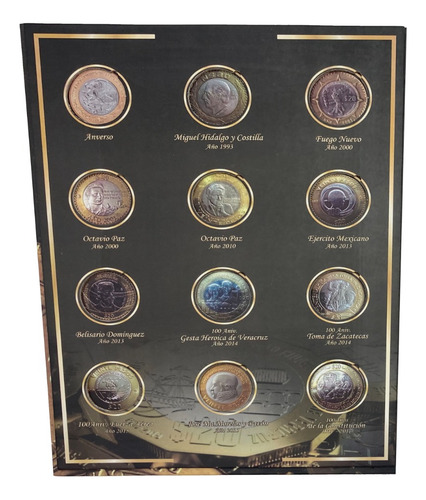 Álbum Para Monedas Y Billetes Conmemorativos De $20 Pesos