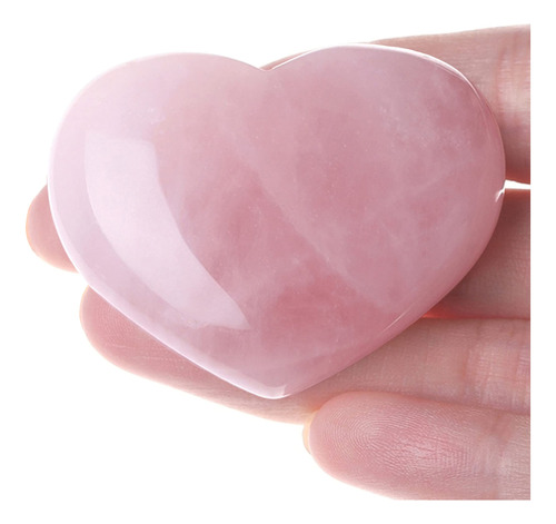 Maibaota Corazn De Cristal De Cuarzo Rosa De 1.772in, Crista