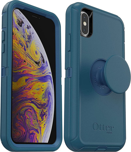 Funda Otterbox Para iPhone XS Max Azul Anillo Rigida