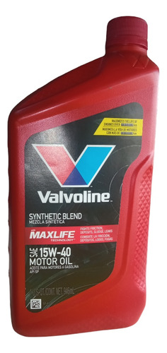 Aceite De Motor Semi Sintético 15/40 Valvoline Max Life Orig