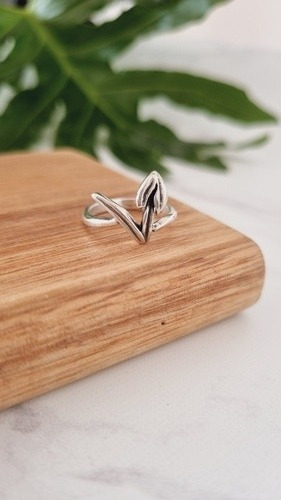Anillo Simbolo Vegano Plata Vegan Amante Animales