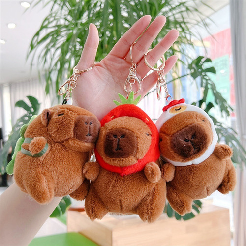 Chaveiro De Mochila De PelĂșcia Capivara Capivara3pcs