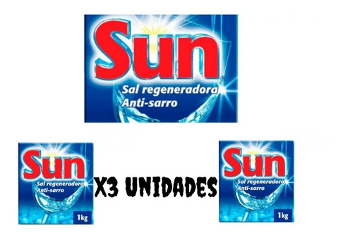 Sun Sal Regeneradora Para Lavavajillas Caja 1 Kg(x3unidades)