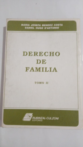 Derecho De Familia Tomo 2 1990 - Mendez Costa