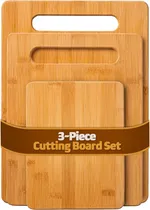 Comprar Tablas De Corte De Madera Para Cocina - Juego De 3 Tablas De