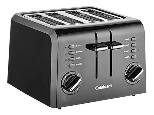 Tostadora De 4 Rebanadas Cuisinart 4 Cpt-142bk Compacto