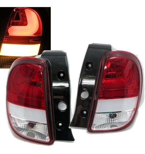 Lanterna Led Esportiva Nissan March 2011 A 2014 Red - O Par