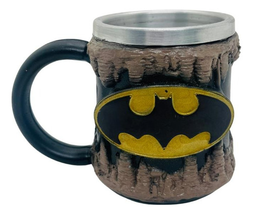 Caneca 3d Batman Colecionável Resina E Alumínio 250ml