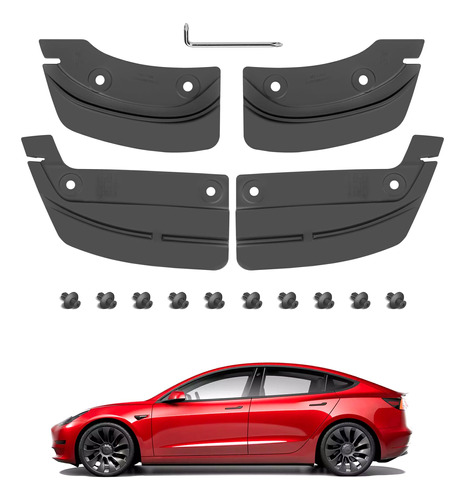 Aleta Barro Para Tesla Model Protector Salpicadura Sucio Tpe