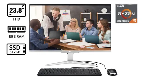 Computador All In One Acer Cor585 Amd Ryzen 5 5500u 8gb 512g