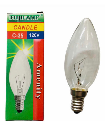 Bombillo Vela Incandescente E14 40w110v X10 Unds