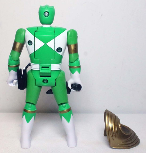 Boneco Power Ranger Verde Tommy Vira Cabeça Retro Hasbro (Usado)