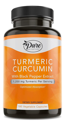 Pure By Nature Curcuminoides De Cúrcuma Con Extracto De Pi.