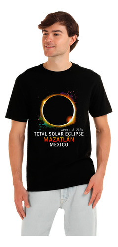 Playera Eclipse Total Solar 2024 Diseño 43 Mazatlán Beloma