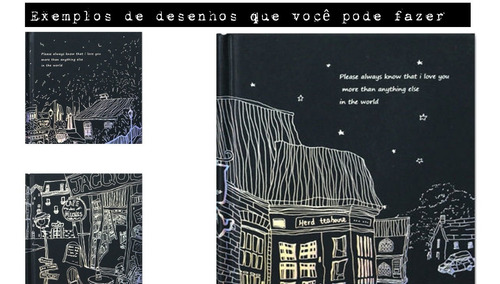 Imagem 8 de 8 de Caderno Com Folha Preta Sketchbook Bullet Journal, Notebook