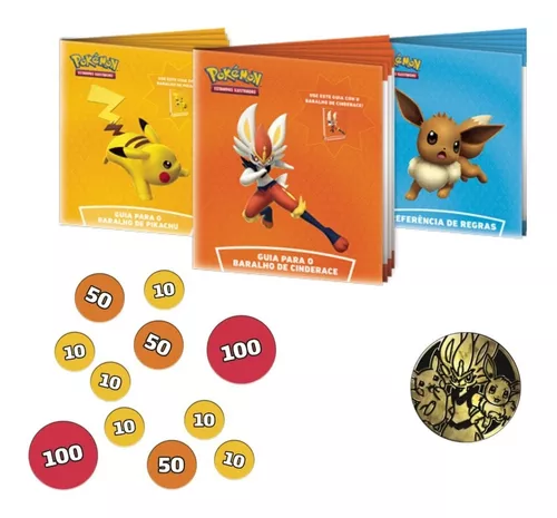 Jogo de Cartas Pokemon Academia de Batalha 180 Cartas Copag