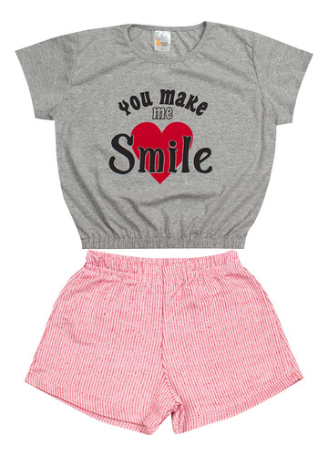 Conjunto Infantil Menina You Make Me Smile Roupa Menina