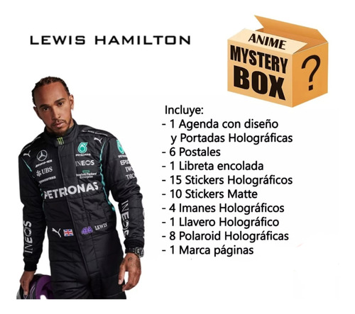 Lewis Hamilton Caja Misteriosa Mystery Box Agenda Formula 1