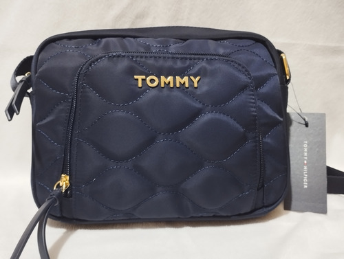 Crossbody, Morral Tommy Hilfiger Mujer Azul Oscuro Lisa Oro Azul Oscuro