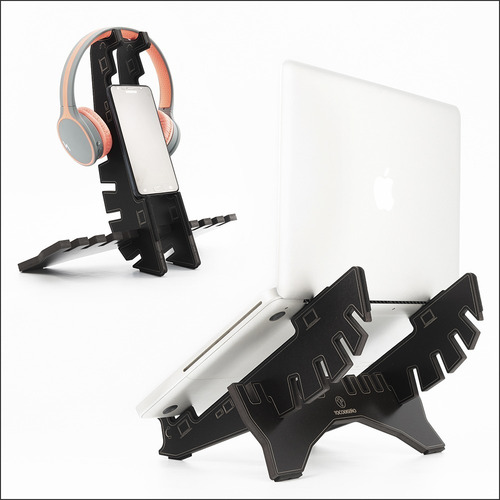 Imagen 6 de 10 de Soporte Regulable Notebook Celular Tablet Auricular Multifun