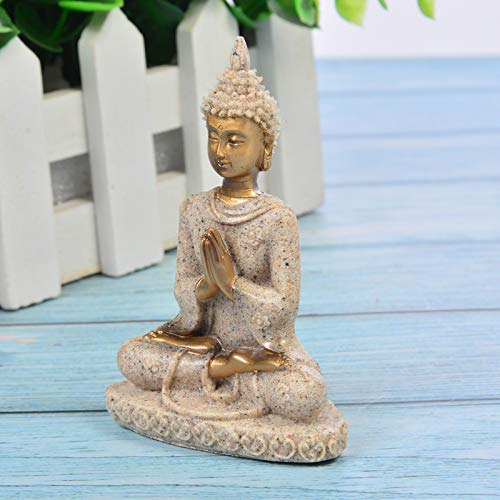 Comimark 1pcs Meditación Hecha A Mano Estatua De Buda Estatu