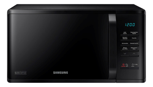 Microondas Samsung Ms23k3513ak Digital 23l 800 W Display Led