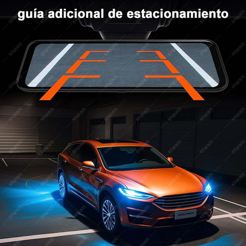 STQUSTI 2k Double Cámara Para Automóvil Pantalla Táctil 10'' Dashcam Stqusti Con Cámara De Visión Trasera