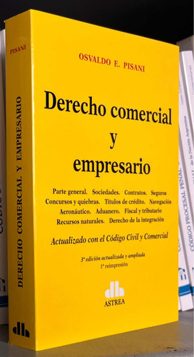 Derecho Comercial Y Empresario Pisani, De Pisani. Editorial Astrea, Tapa Blanda En Español
