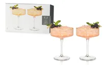 Comprar 2 Vaso Copa Champan Diseño Cristaleria Ondulada Art 8