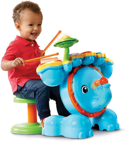 Batería Multirritmo Blue Interactiva Luz Sonido Actvi Vtech