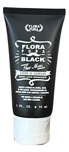 Creme De Barbear Black For Men-30ml -flora Pura