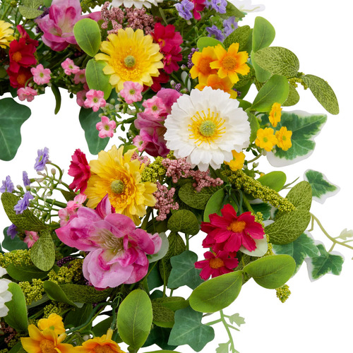 Corona De Flores 45 Cm Perfecta Para Puerta Frontal Y Decora