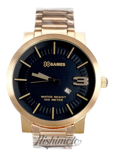 Relógio X-games Masculino Xmgs1007 P2kx Dourado Analógico