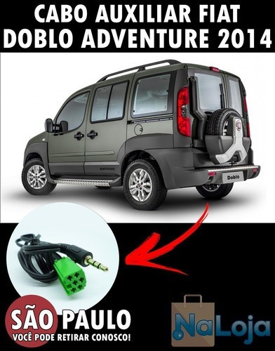 Entrada Auxiliar Cabo Fiat Doblo Adventure 2014 + Bluetooth