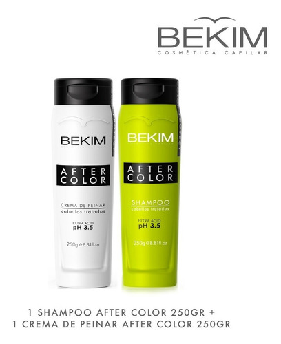 Shampoo After Color Crema Peinar 250gr Combo Bekim Peluquero