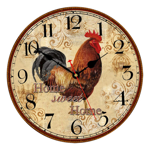 Taheat Reloj De Pared De Gallo De 12 Pulgadas, Decoracion De