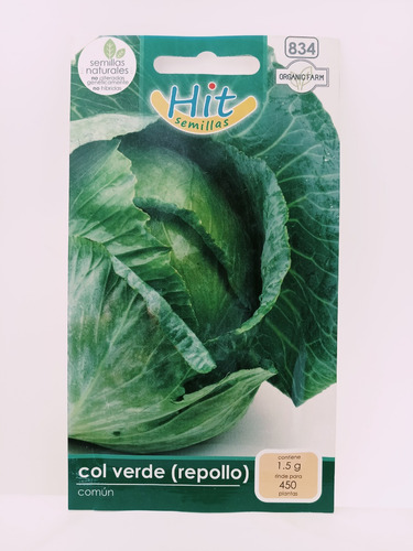 1 Sobre De Semilla De Col Verde (repollo)