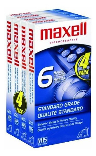 Maxell Std-t-120 4 Pack Vhs Tapes