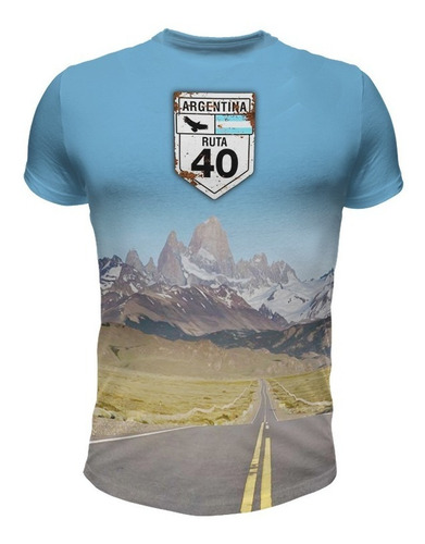Imagen 2 de 2 de Remera Ruta 40 Mod1 - Full Print No Full
