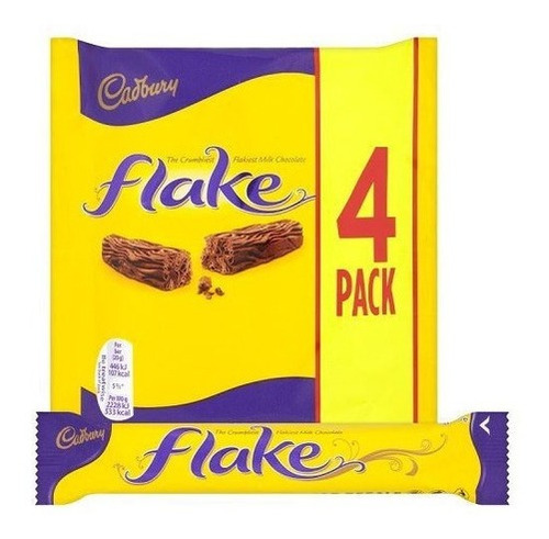 Barra De Chocolate Cadbury Flake Original, 80 G (paquete De