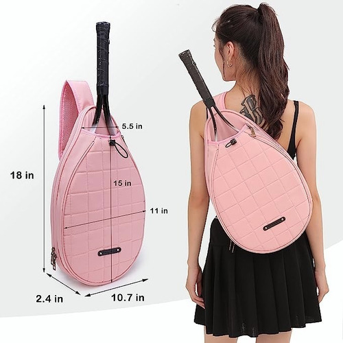 Bolsa Impermeable Para Raqueta De Tenis Color Rosa