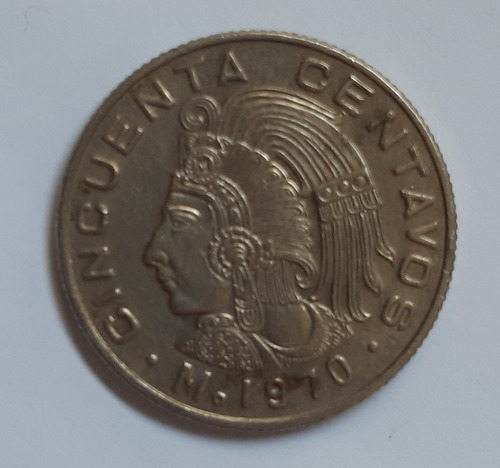 Vendo Moneda De 50 Centavos De México Año  1970.