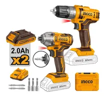Comprar Set Atornillador Impacto 20V y Atornillador 20V 10Mm Ingco Cosli230708 Color Amarillo